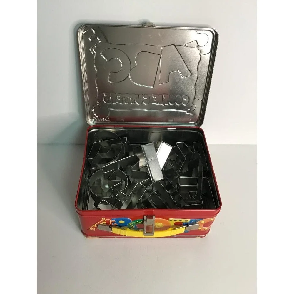 Williams‎ Sonoma ABC Alphabet Cookie Cutter Set 26 Letters with Storage Tin Box